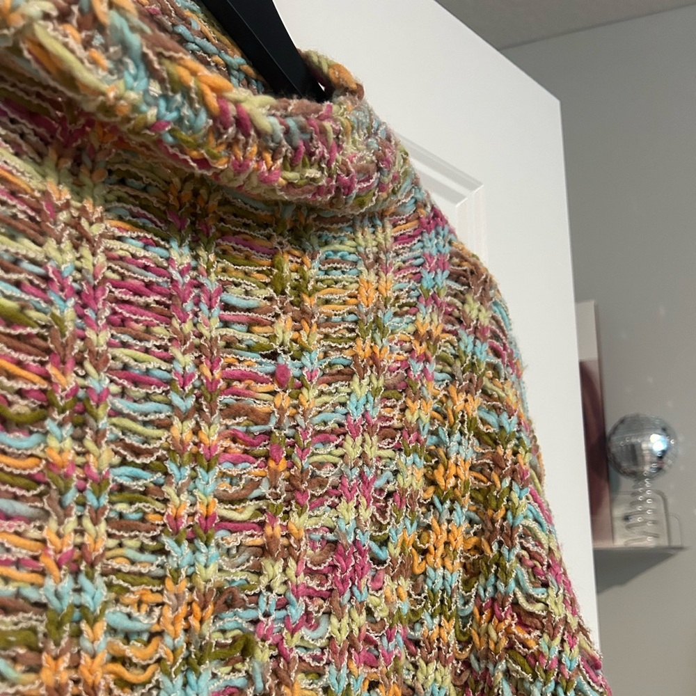 Sadie & Sage Colorful Knit mock Turtleneck Sweater